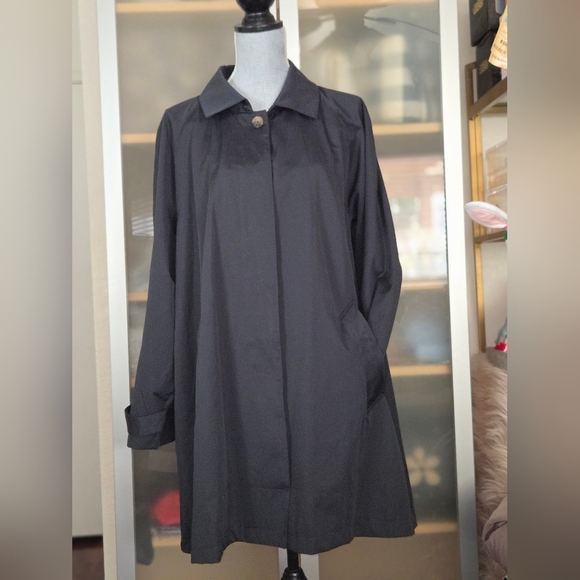 Woman Within Black Trench Coat Women's Size 18 - Picture 8 of 9